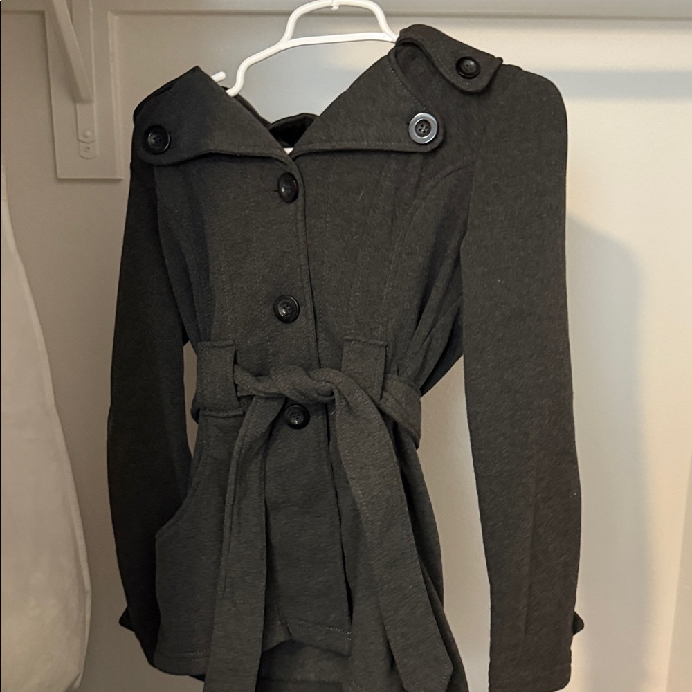 Stylish Dark Gray Button-Up Jacket